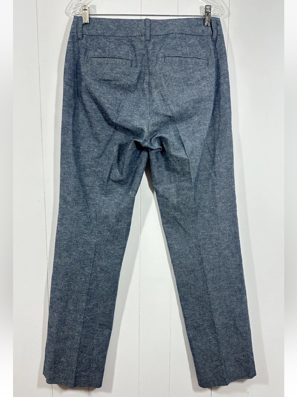 J Crew Size 6 cotton linen Gray Dress Pants Womens Flat Front Career - Picture 4 of 12